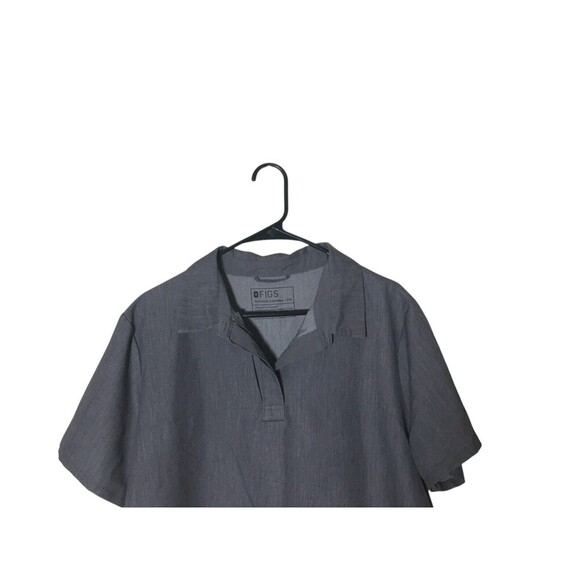 Figs Scrubs Shirt Women's Size XXL Gray Short Sleeve Technical Collection - Picture 3 of 7
